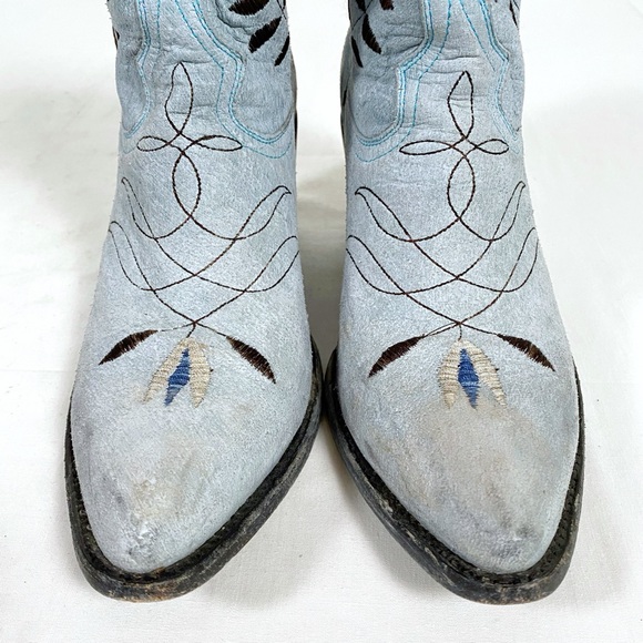 Old Gringo Amitola Floral Embroidered Western Boots Blue - Picture 4 of 8